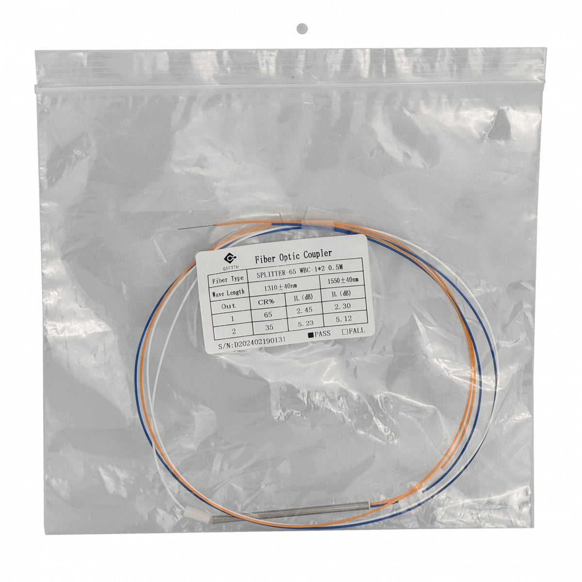 DIVI-65 Asimétrico 1x2 65-35 FBT sin-Conectores Repartidor Splitter XPON XGPON