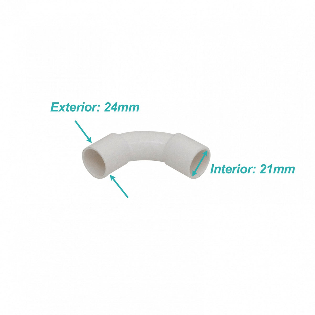 PVC20-C LINKCHIP Acodamiento 20mm para Conducto de PVC Blanco en Ángulo
