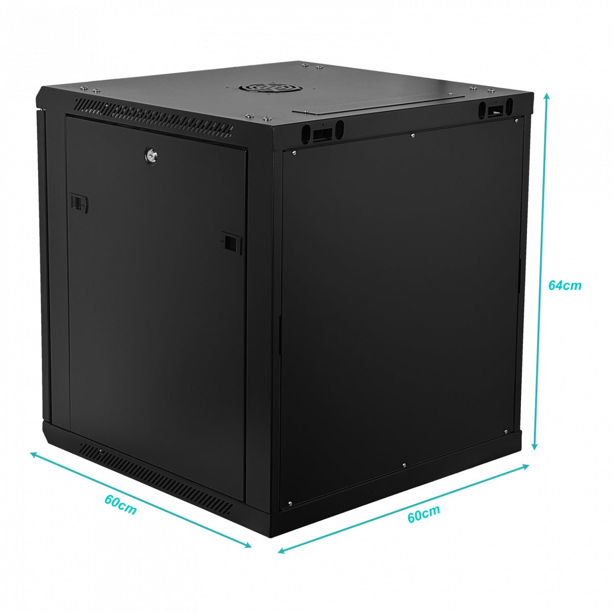 RK12-6LD LINKMADE Desmontable 12 Unidades 60cm de Profundidad Armario Rack de Pared en Negro