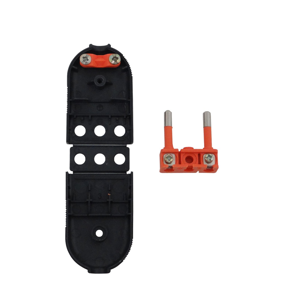 EMV2P KALOP 2 Polos Negro 10 A Clavija Volante Macho Sin Conexión a Tierra KL44401