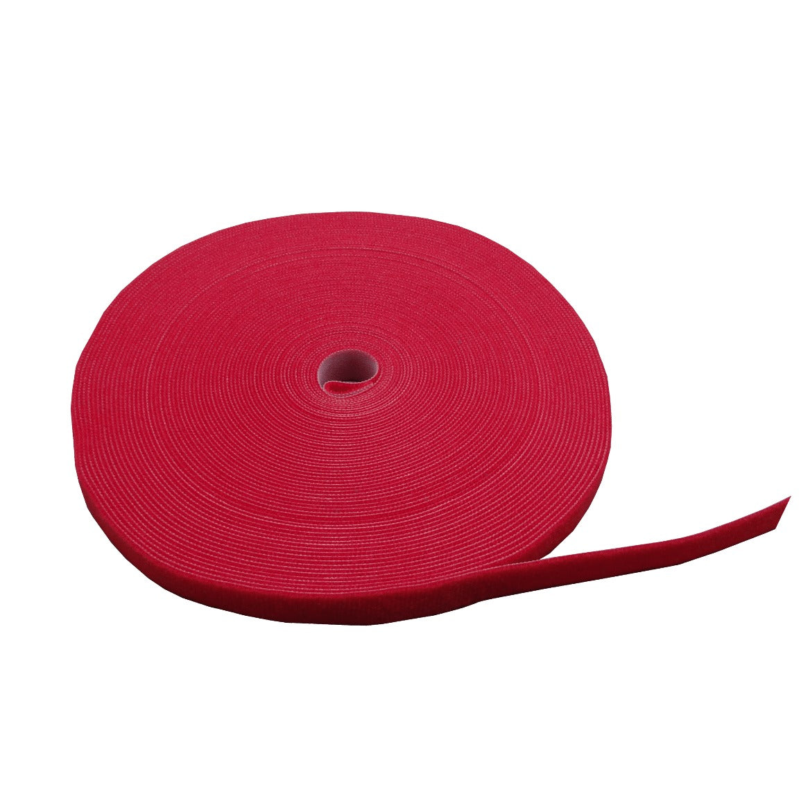 CV-LK25R Cinta de sujeción Velcro clásica de doble cara, color rojo, longitud de 25 metros y ancho de 20 milímetros