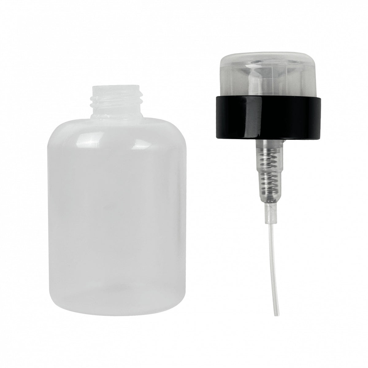 BOTELLA-300ML Envase dosificador vacío de 300 ml con tapa para fibra óptica, polipropileno transparente
