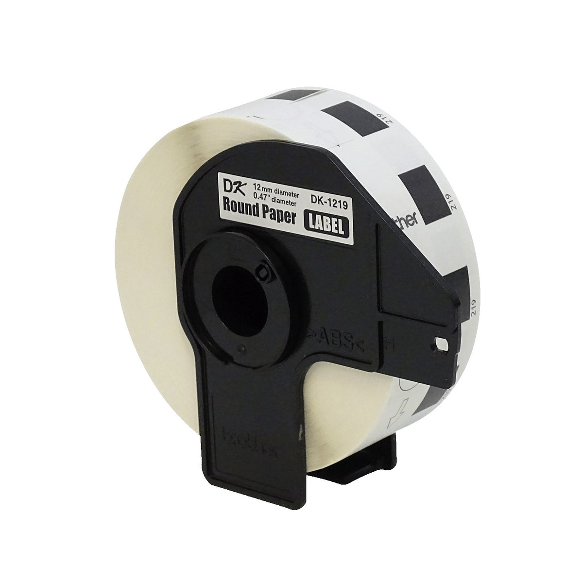 DK1219 Brother 12mm-Diámetro 1200-Rótulos Adhesivos Papel Blanco para-QL