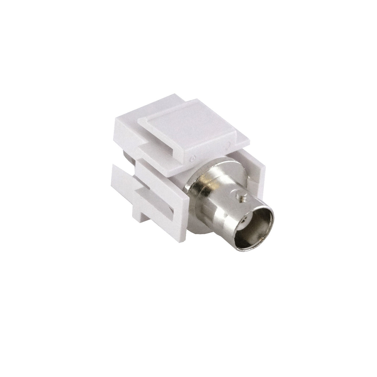 KBBWL Acoplador de inserción BNC hembra a BNC hembra para placa Keystone color blanco