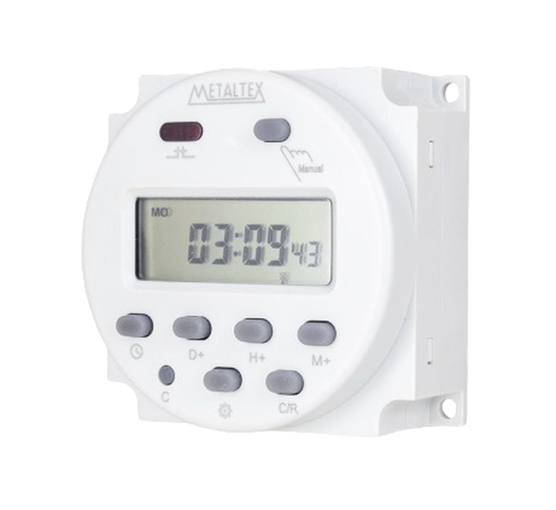 Programador Horario Digital Diario y Semanal 220V AC 16A Metaltex TM-PA4