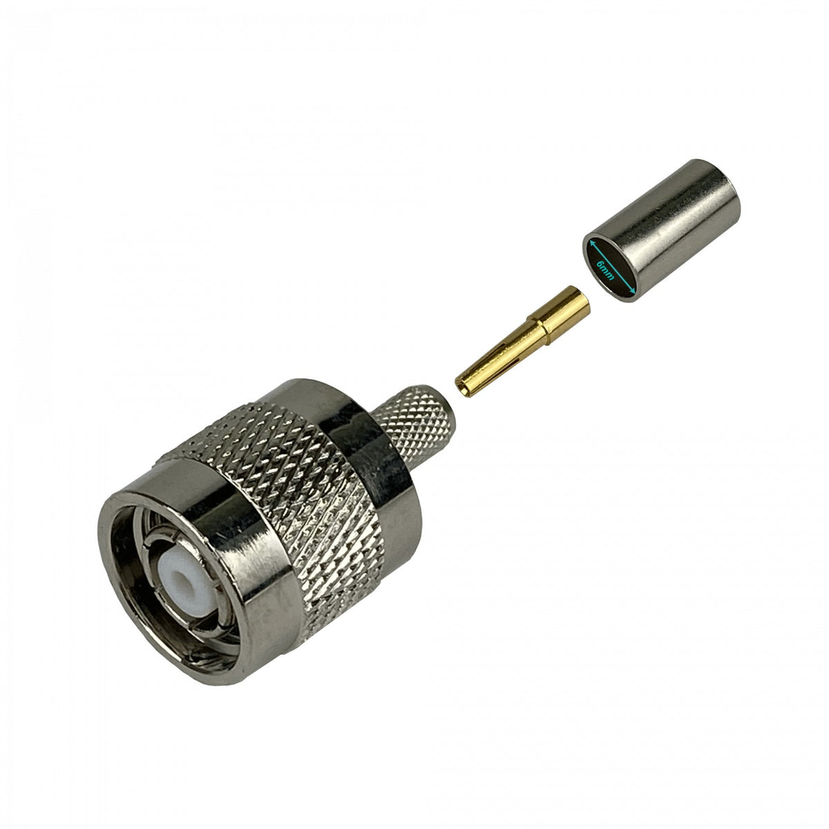 ZM2C RPTNC-Macho LMR195 CA195 Serie-195 Conector de Compresión LMR200 LMR240