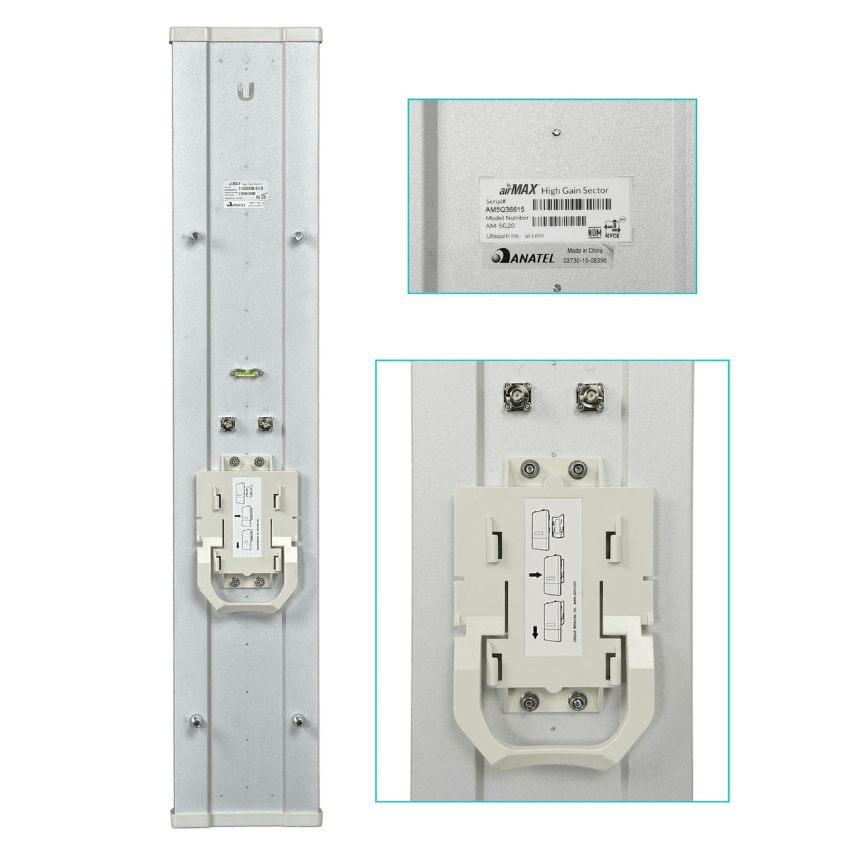 AM-5G20-90. Interfaz de usuario 20dBi 90º 5GHz 2-RPSMA 2x2 Antena de sector AIRMAX5G2090 UBIQUITI