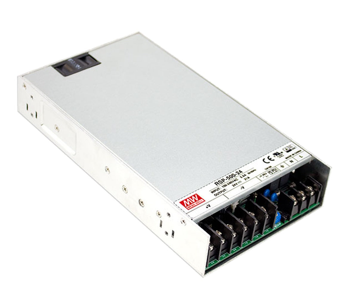 Fuente de poder Gabinete PFC 500W 1 Salida RSP-500 - 5V