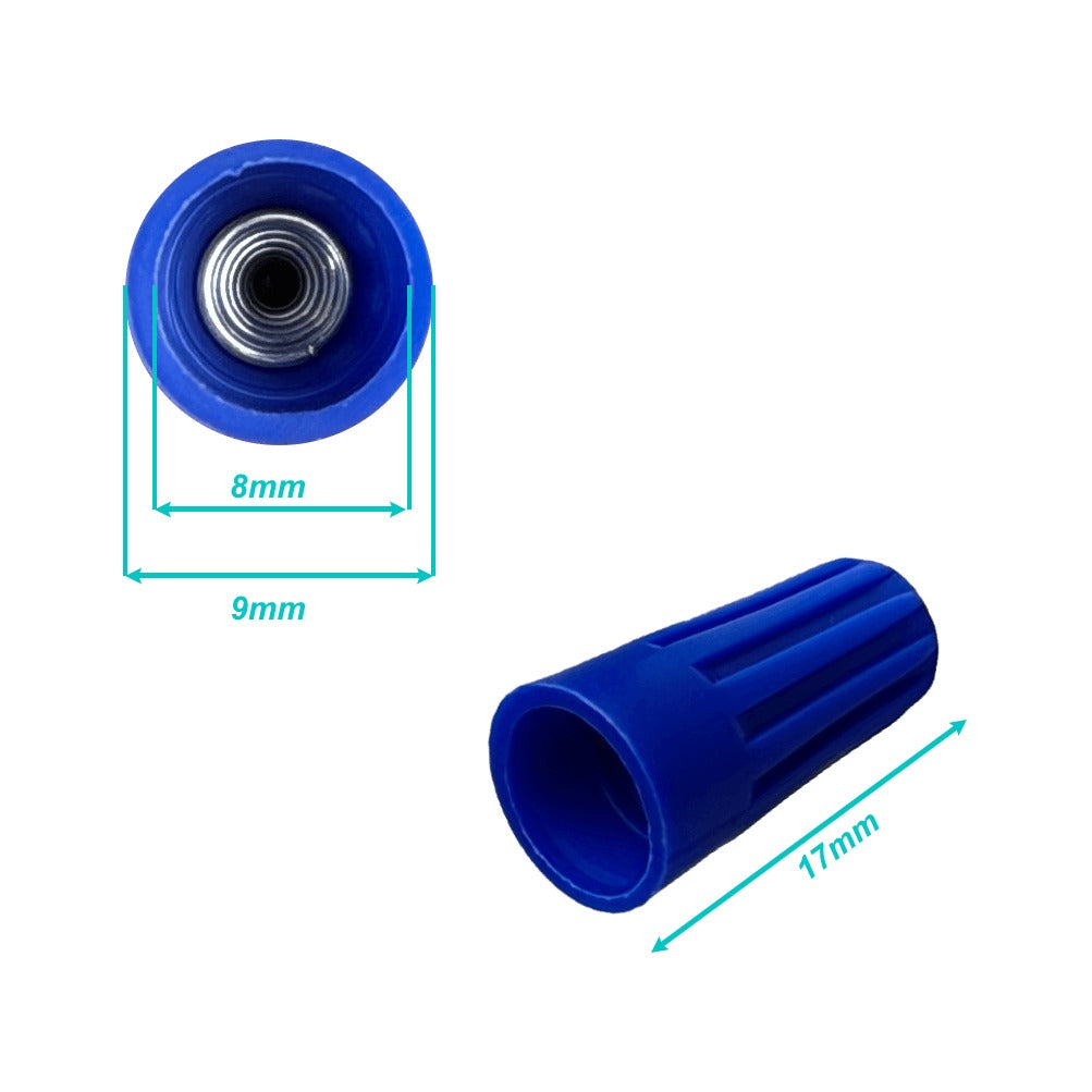 CC22 Pack de 50 conectores cónicos naranjas número 22, compatibles con cable de 22 a 14AWG (0,30 a 1,5mm²)