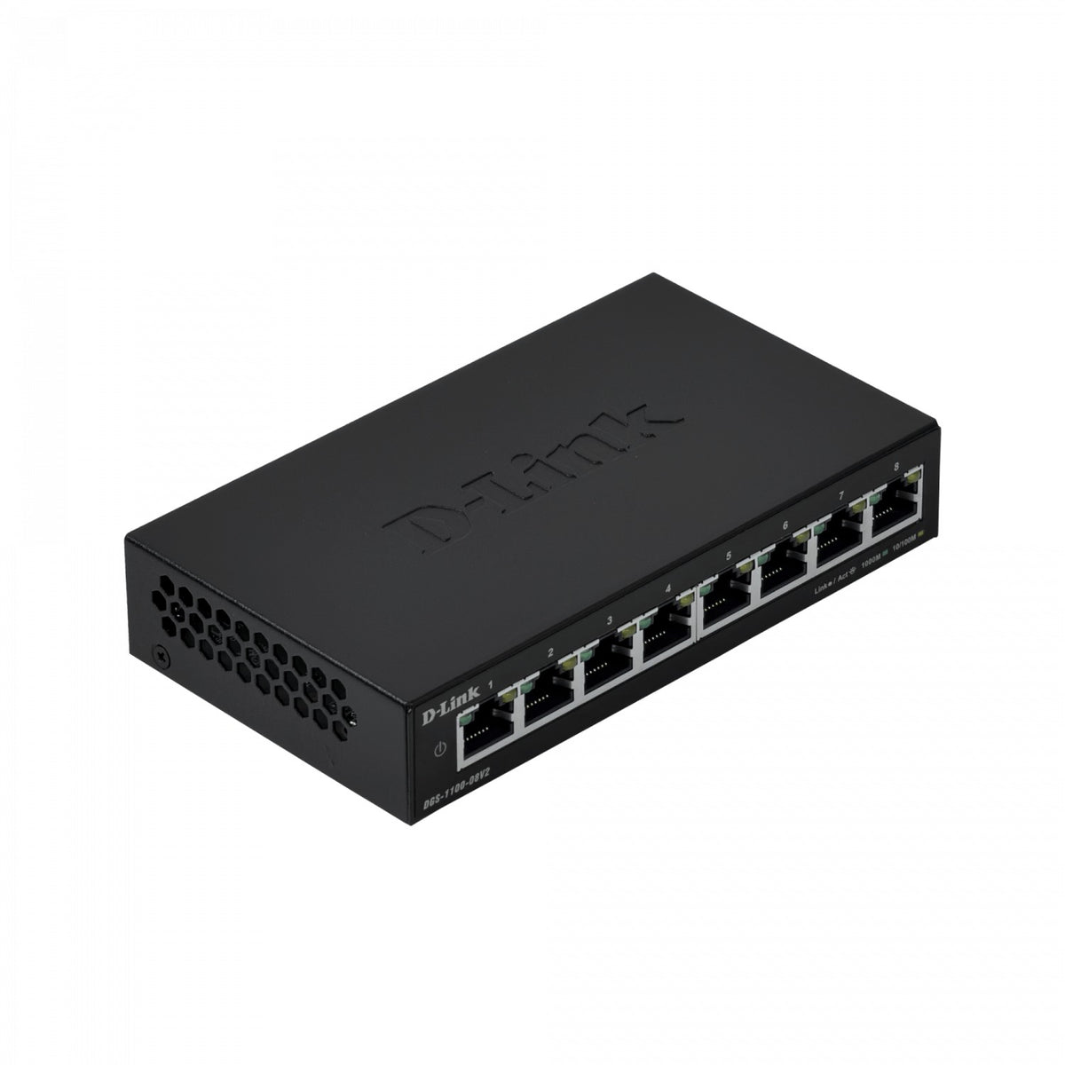 DGS-1100-08V2 D-LINK versión 2, switch inteligente de 8 puertos 1000, formato no rackeable, con fuente de alimentación externa de 5V/1A