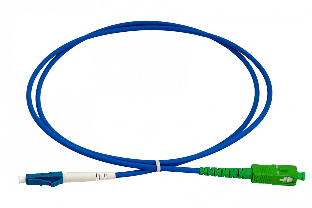 JBSAL1 LSZH Blindado 1mt LC/UPC-SC/APC SM Simplex Latiguillo de Fibra 3.0mm 9/125um