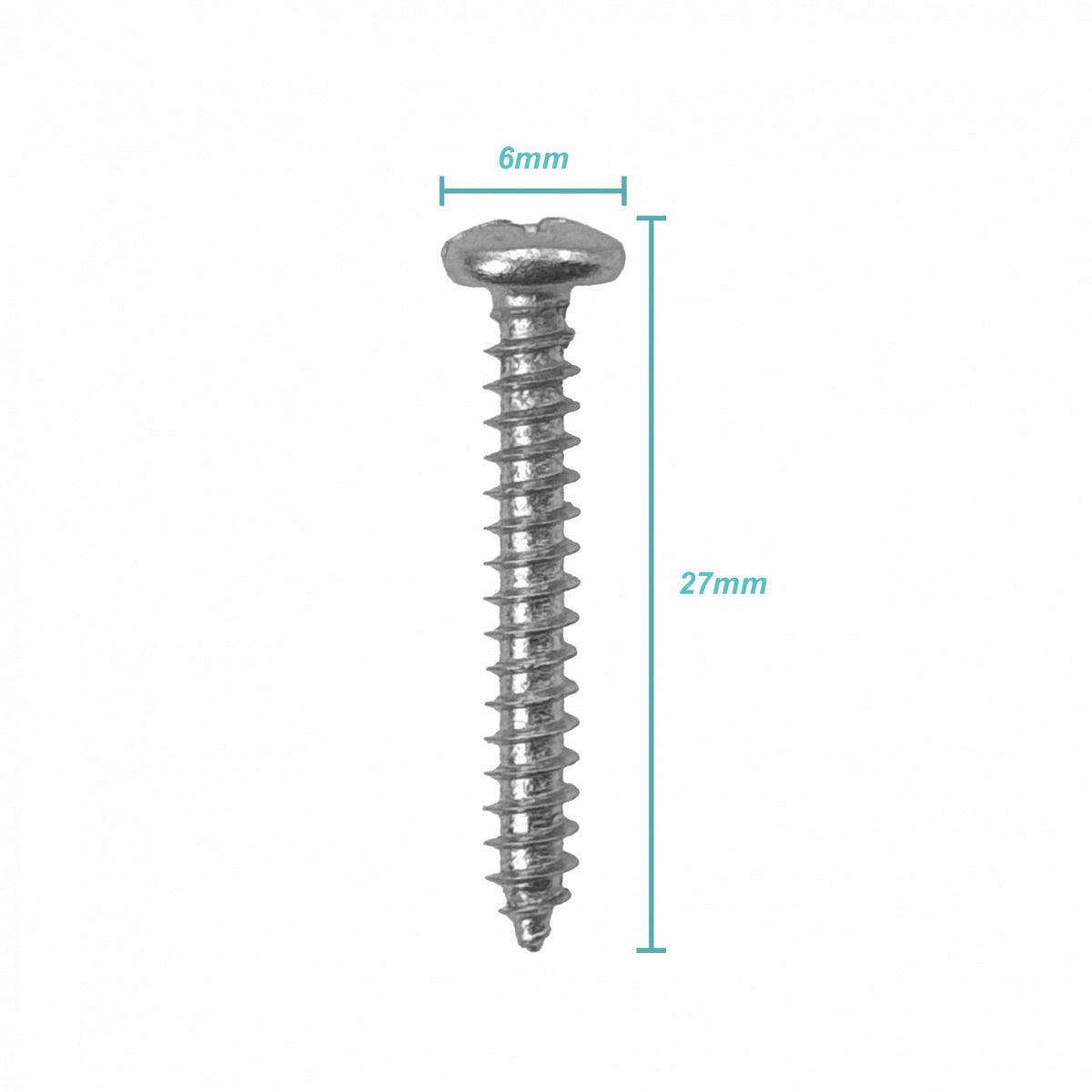 YUR6-08 100-Piezas Tornillo para Chapa Metálica 6 X 1-pulgada Cincado 617332001