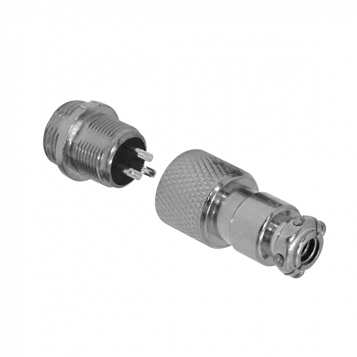 GX12MV-3 Conector Aéreo Macho 3 contactos GX12 Soldable Grado Aviación