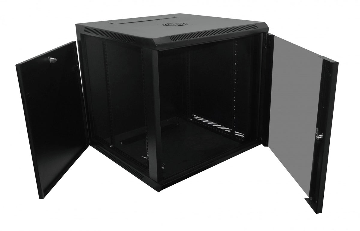 RK11-6L LINKMADE Armario Rack de Pared de 11 Unidades con 60cm de Profundidad Color Negro