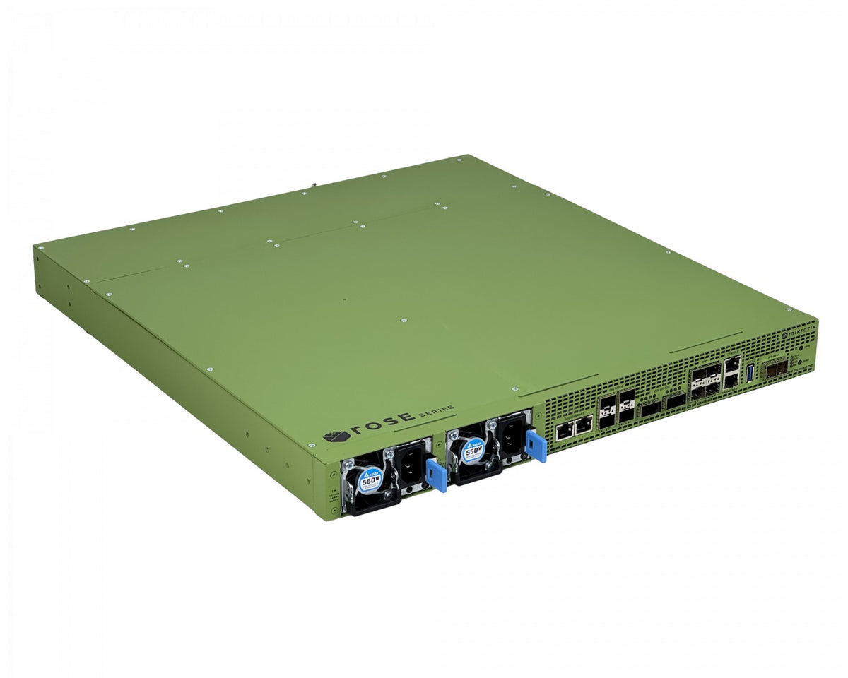 RDS2216 MIKROTIK 20-NVMeU.2 2-10G 4-SFP+ 4-SFP28 2-QSFP28 SFF-8644 Servidor ROSE