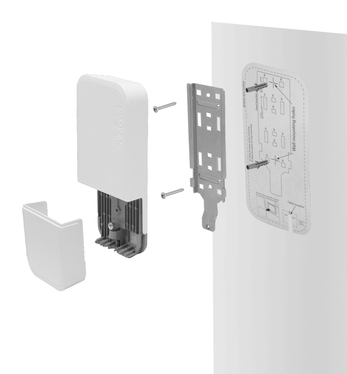 WIRELESS-WIRE MIKROTIK Kit de puente inalámbrico 60GHz 802.11ad con 2 unidades, alcance de 1 a 1000 metros, RouterOS Nivel 3, haz de 60º, incluye fuente 24V