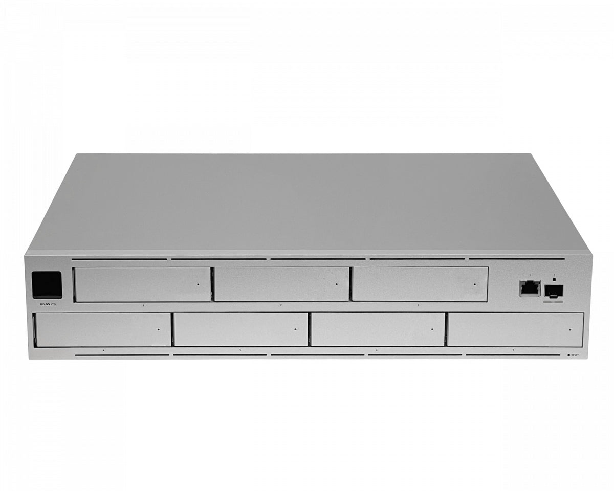 UNAS-PRO. UI UI NAS 7xHD-RAID 1-1000 1-SFP+10G 2U opc-redundant/USP-RPS UniFi Drive UNAS-PRO-EU UBIQUITI