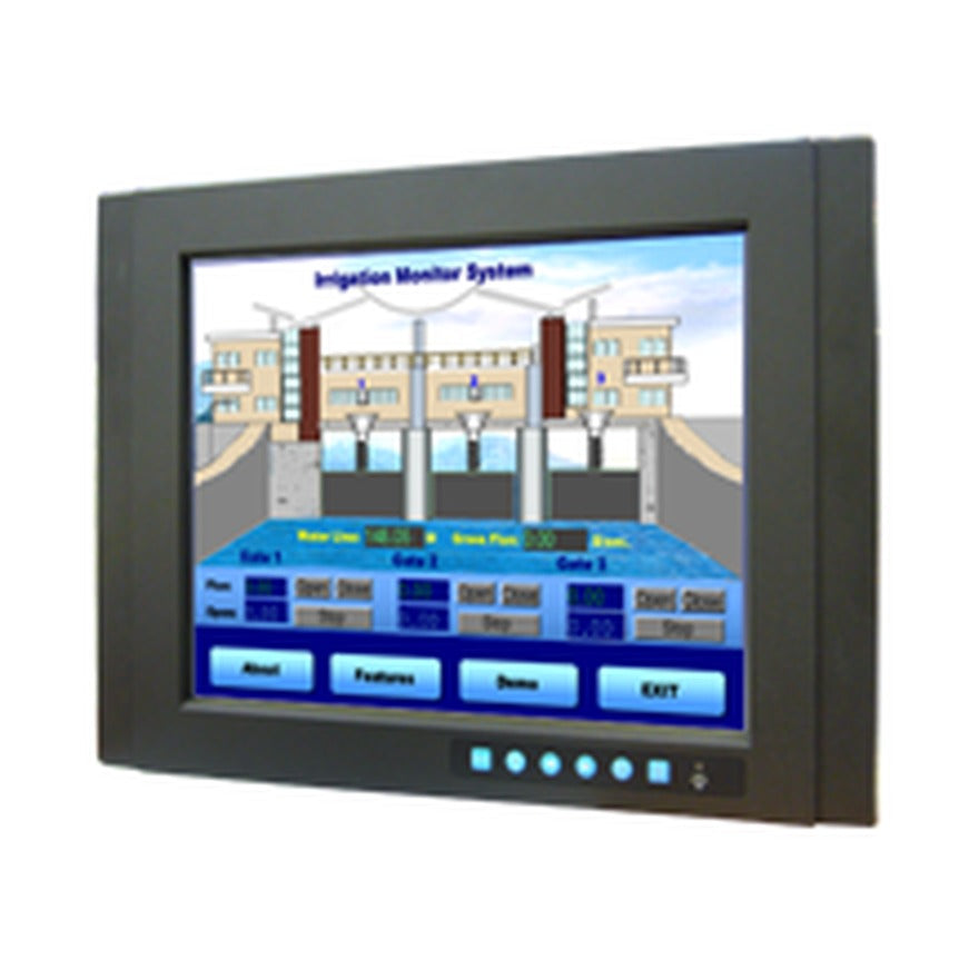 Monitor Industrial XGA de 15" con Pantalla Táctil Resistiva, Direct-VGA, Puertos DVI y Amplia Temperatura de Funcionamiento