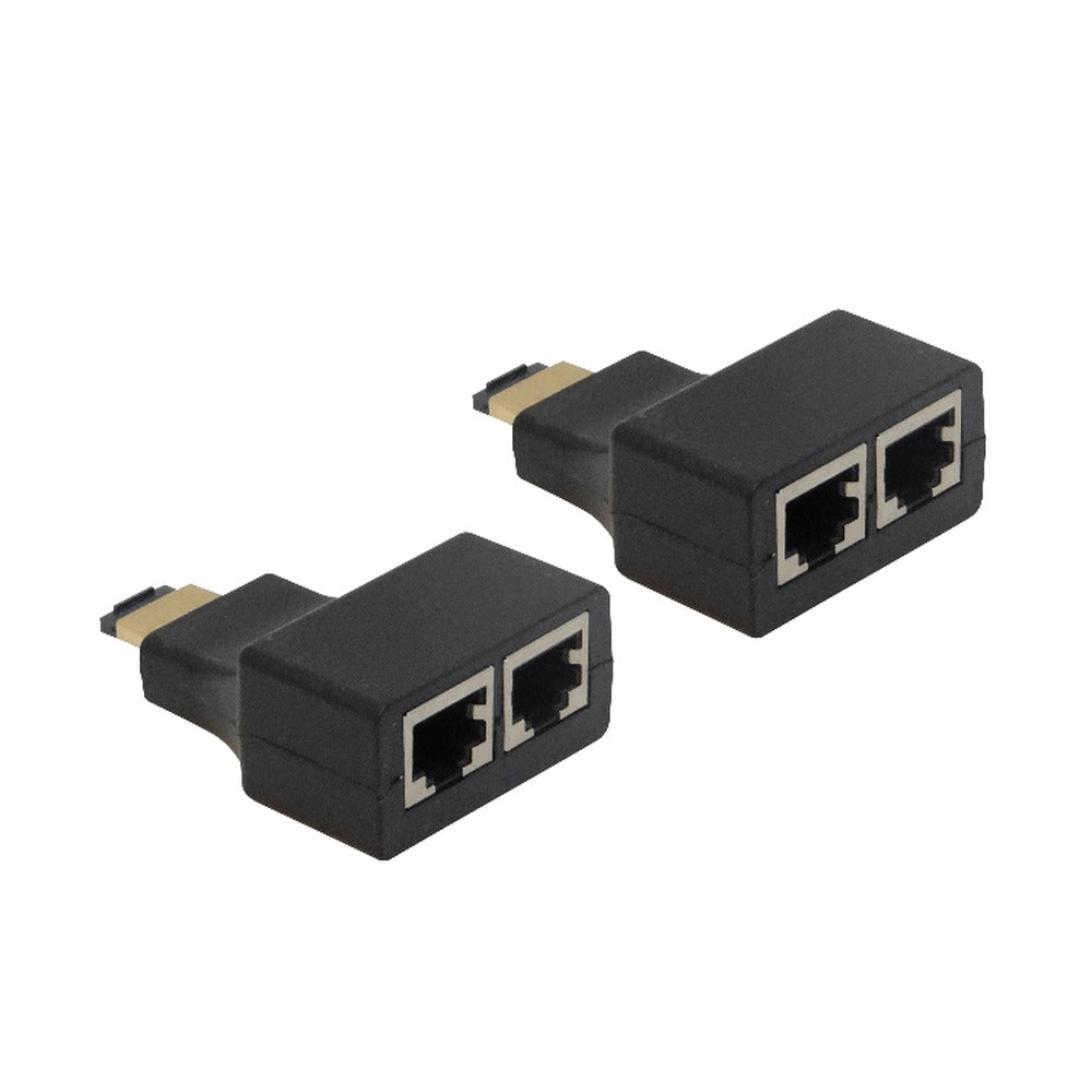 HDMI-30U Alargador Sin Amplificación HDMI 2-Cables-UTP CAT5E Hasta 30 Metros RJ45
