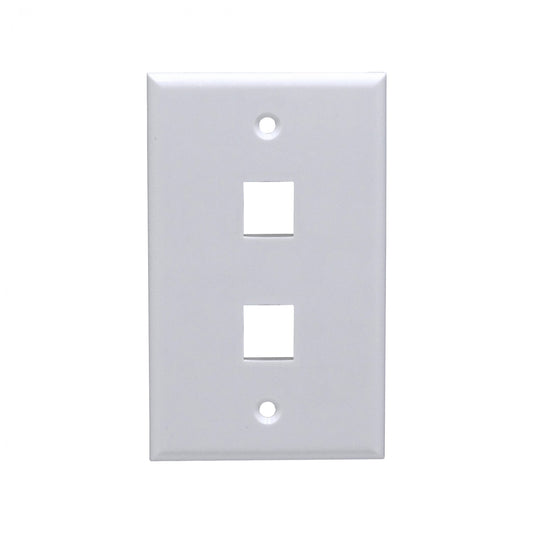 FP2WU BLANCO 2-Keystone Vertical Faceplate 70x114mm