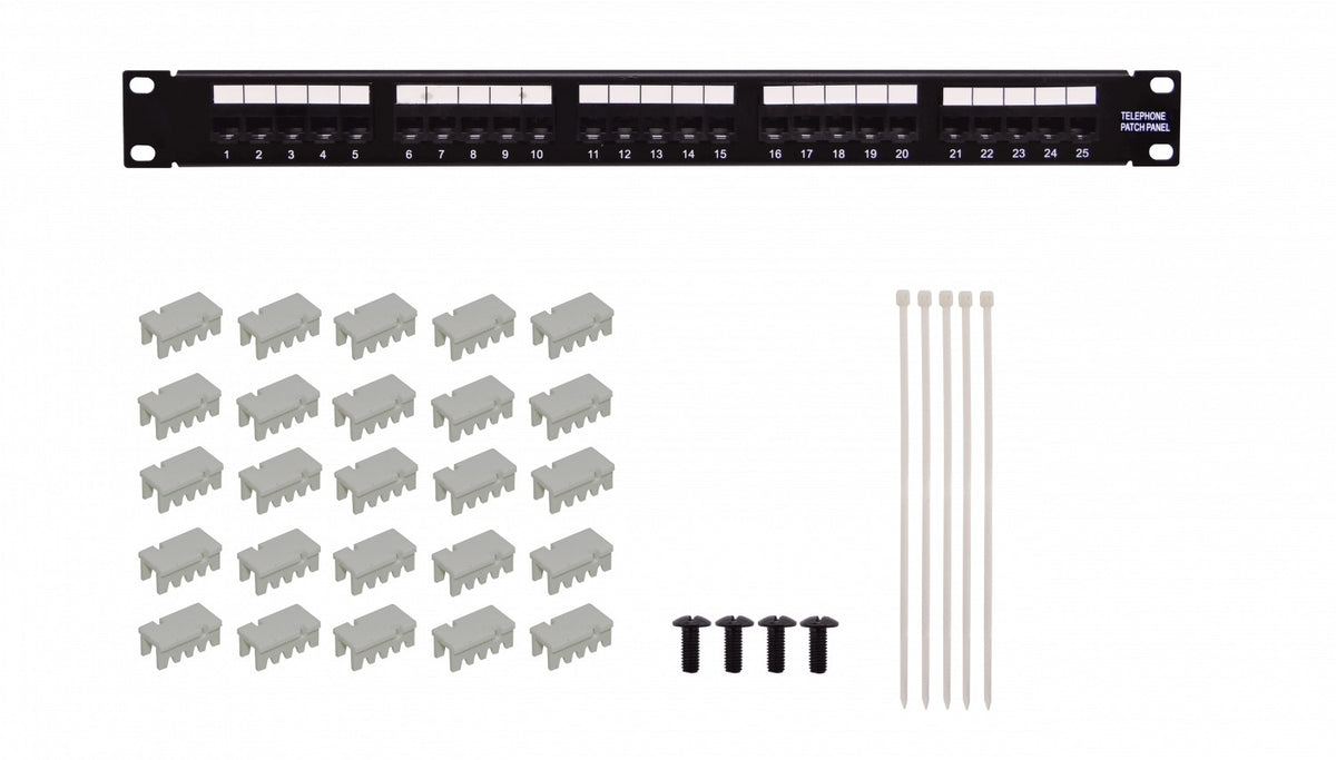 PP324C CAT3 25-RJ45 8P8C PANEL DE CONEXIÓN 1U para Telefonía