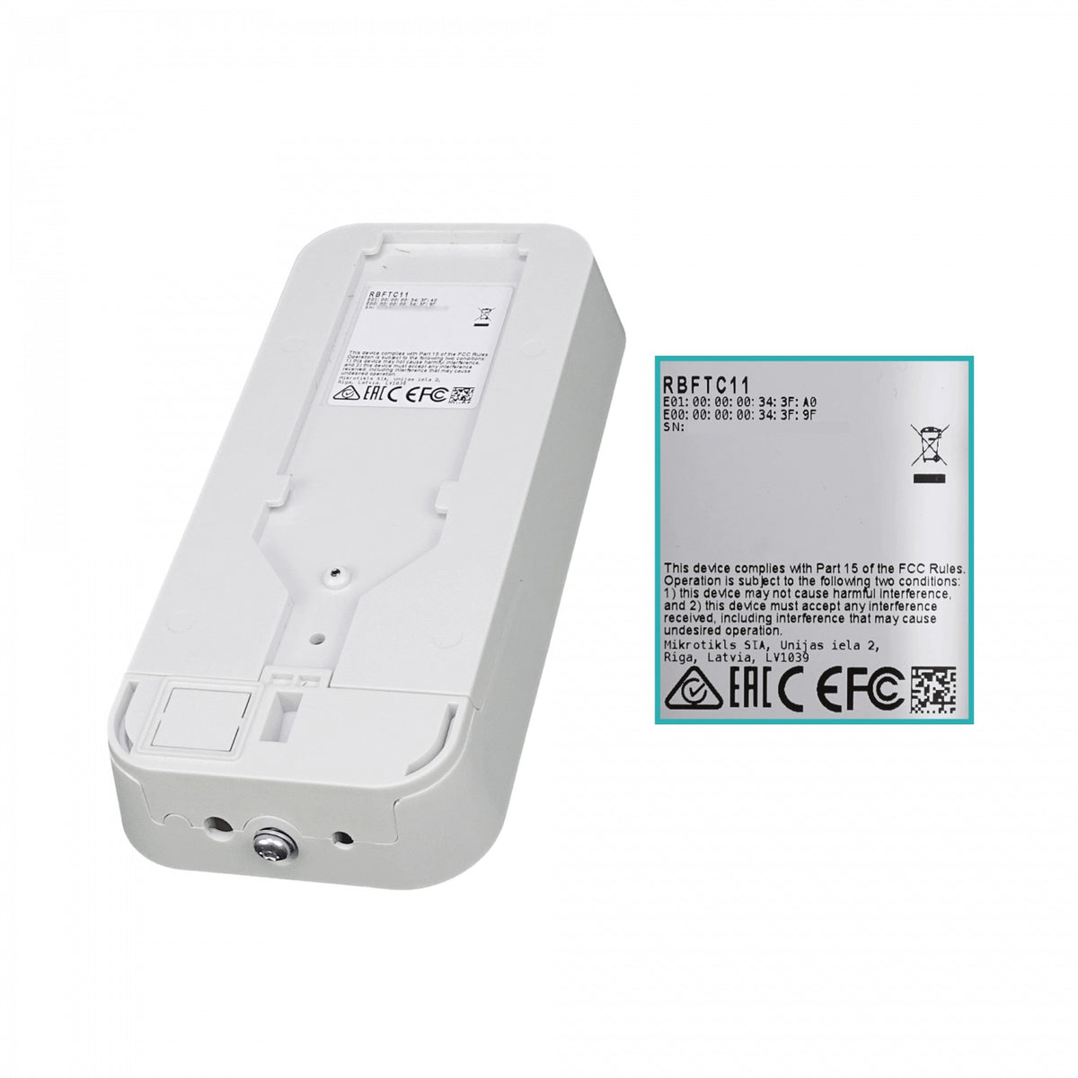 RBFTC11 MIKROTIK 1-SFP 1-1000 PoE-ENTRADA/12-57V/AF-AT Intemperie incluye-24V 10/100/1000