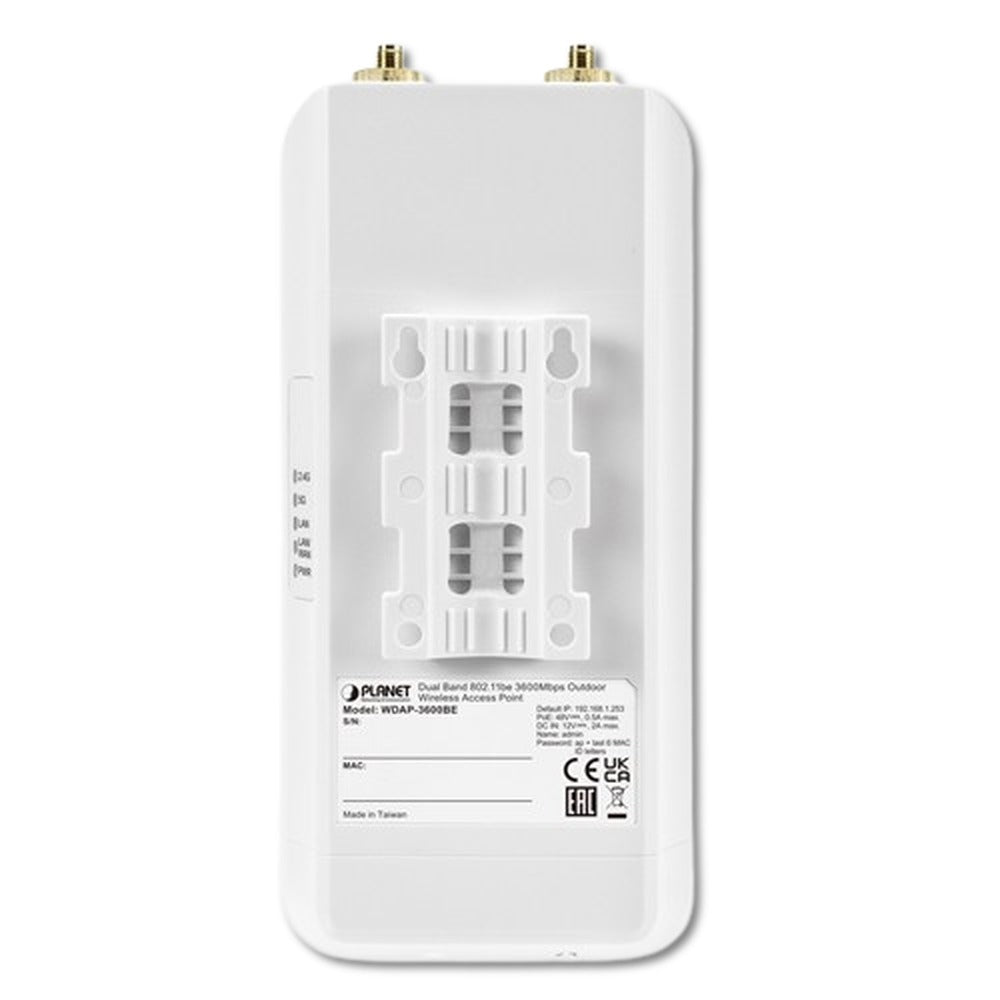 Access Point Outdoor Wi-Fi 7 Dual Band 3600Mbps PLANET WDAP-3600BE PoE+