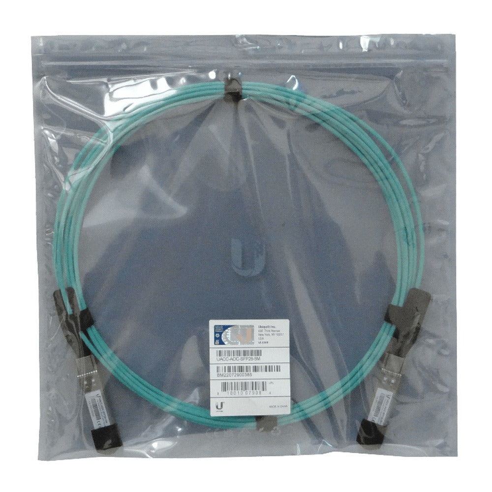 UA2-05. UI 5 metros SFP28-25Gbps Cable 3mm Fibra Multimodo Directa UACC-AOC-SFP28-5M UACC-AOC-SFP28-5M UBIQUITI