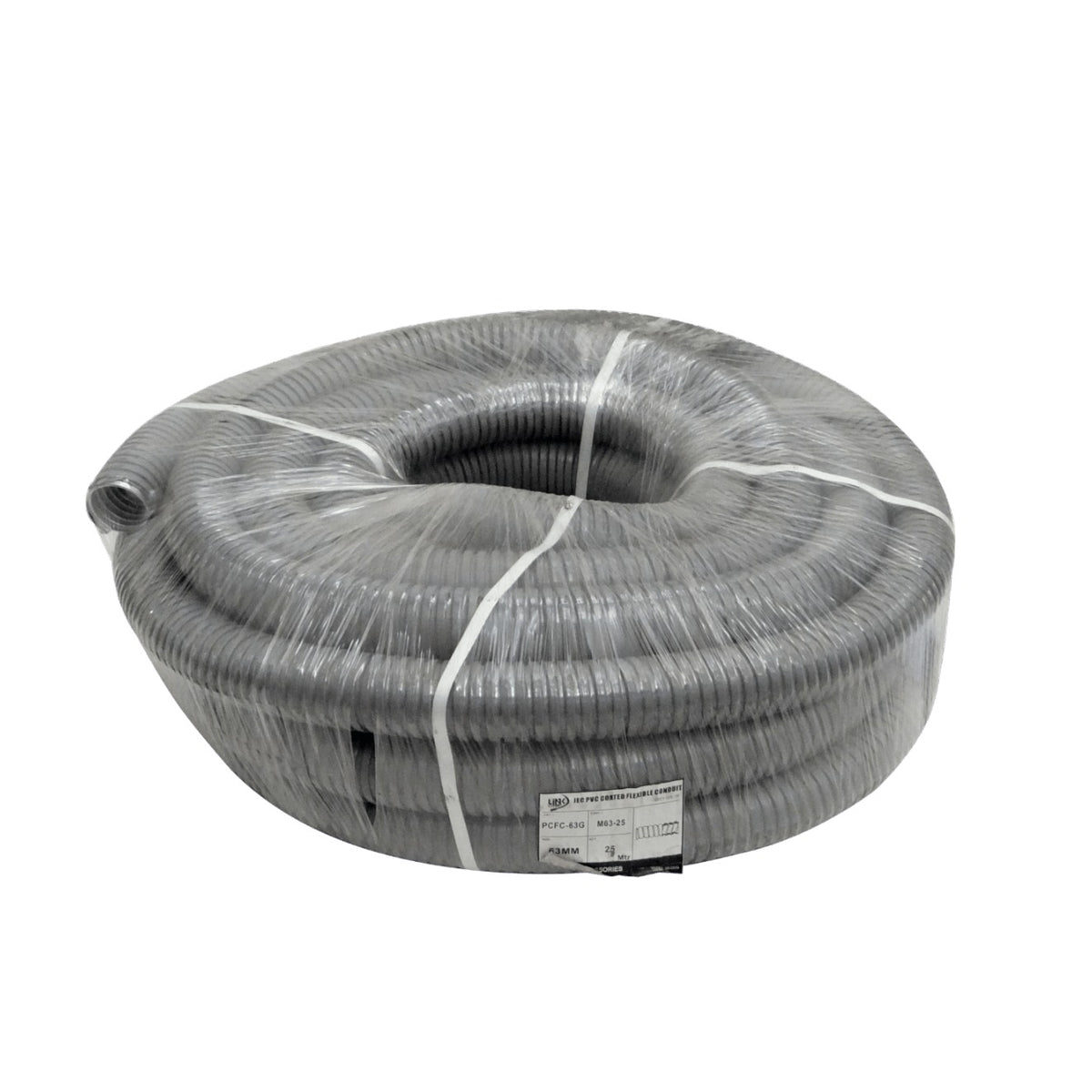 M63-25 Bobina de 25 Metros de 63mm Conduit Metálico Flexible con Recubrimiento de PVC PCFC