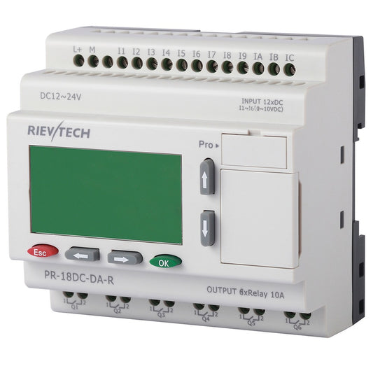 PLC programable DC 12 entradas 6 salidas