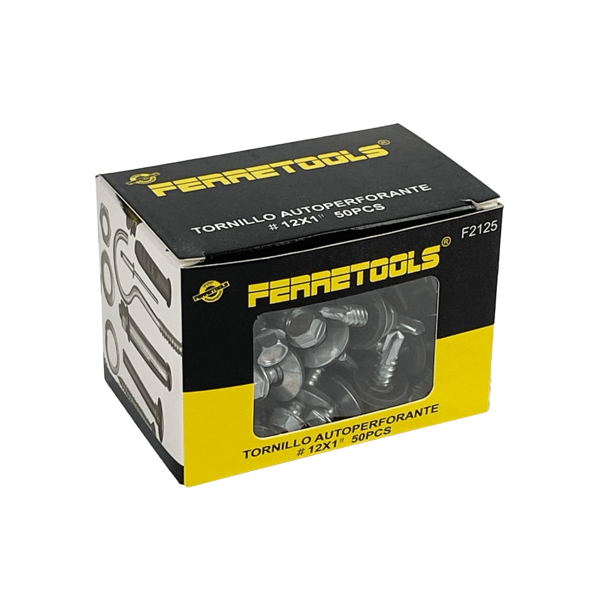 BA12-10 Hexagonal-8mm 50u. 12x1 Largo-25mm Zn Tornillo Autoperforante 1,0p
