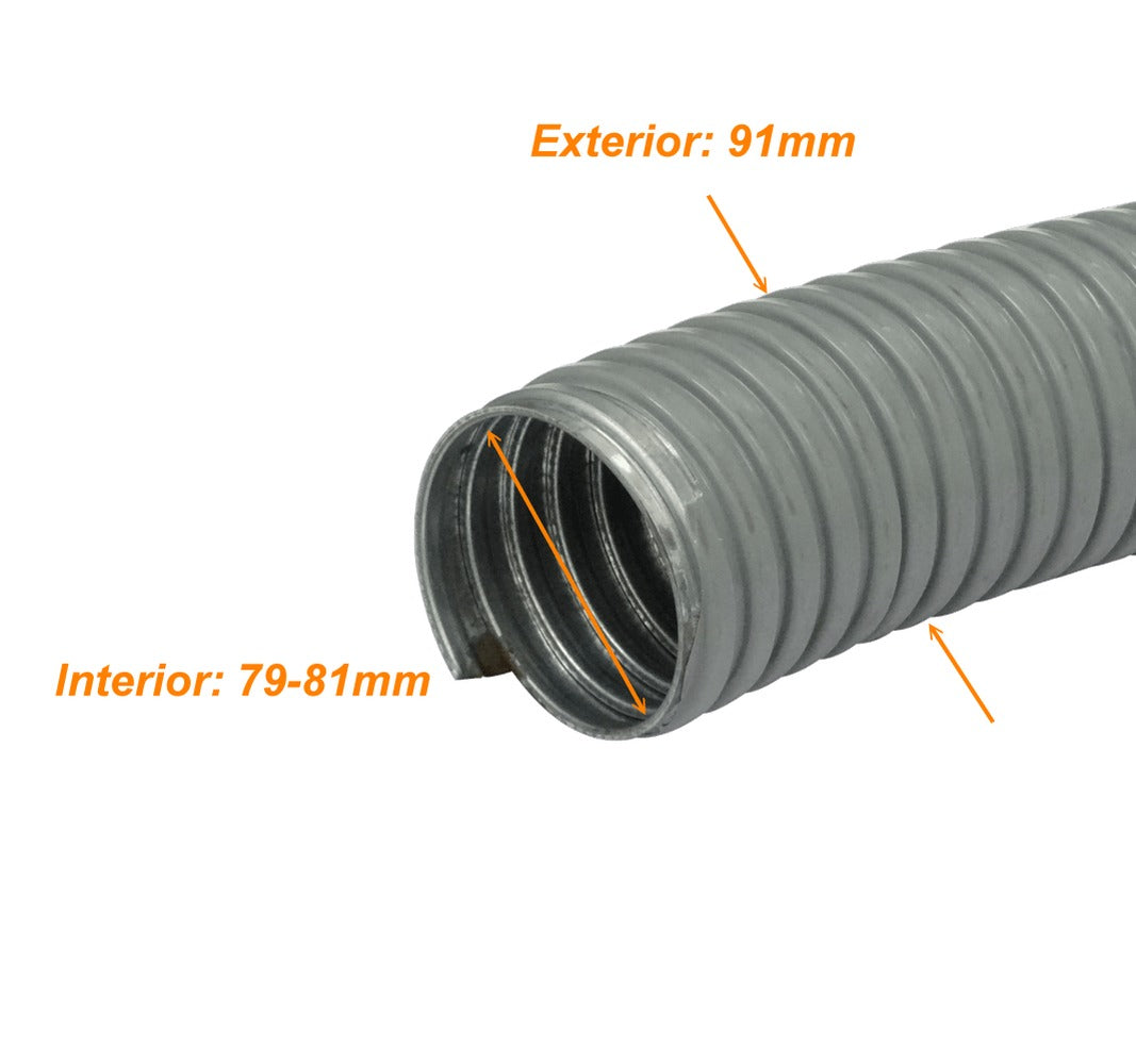 M90-10 90mm Rollo-10mts Conduit Flexible Metalico Cubierto-PVC PCFC