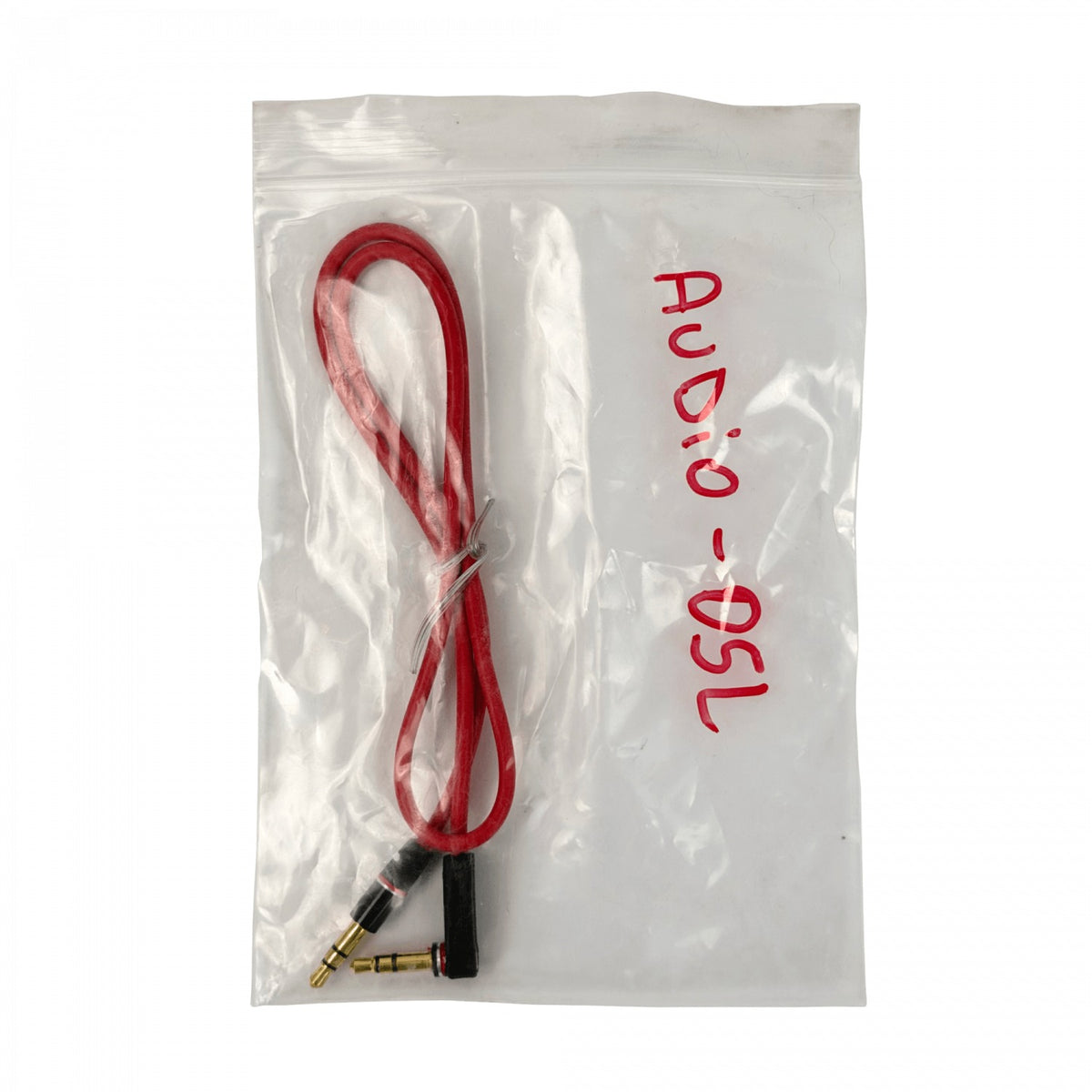 AUDIO-05L 3,5mm-MM Ángulo 90-Grados Conector Macho-Macho Longitud 0,5mt Cable Sonoro Toma Phone-1/8 50cm