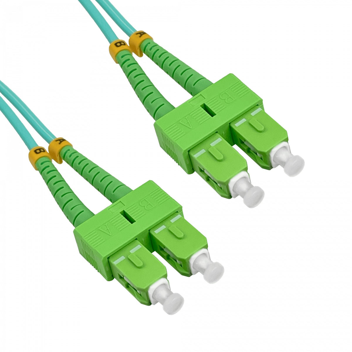 JF3AA3 Latiguillo de Fibra Óptica Multimodo OM3 Dúplex 3 metros SC/APC a SC/APC Cubierta LSZH