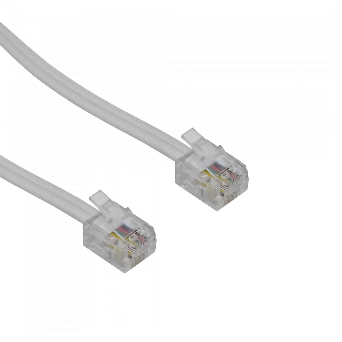 4RJ-1 1mt Cable Telefonico 4-Conductores RJ11/14 M-M 6P4C