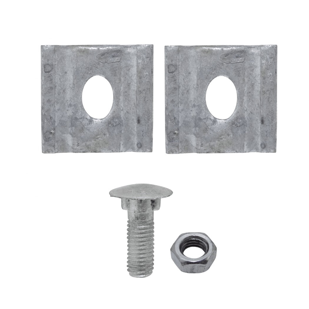 KTL0030 Abrazadera de sujeción para poste con un perno hexagonal de 3/4 pulgada, dimensiones 45x46x5mm, largo 38mm y rosca M12