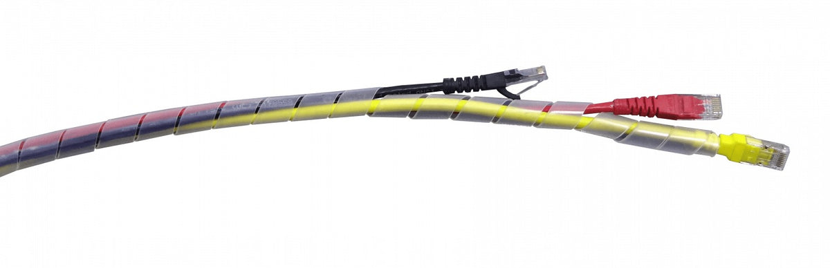 KS-12T Polietileno Semitransparente 12-19m 12/15/0,85mm Enrollado Organizador de Cables para Computadora