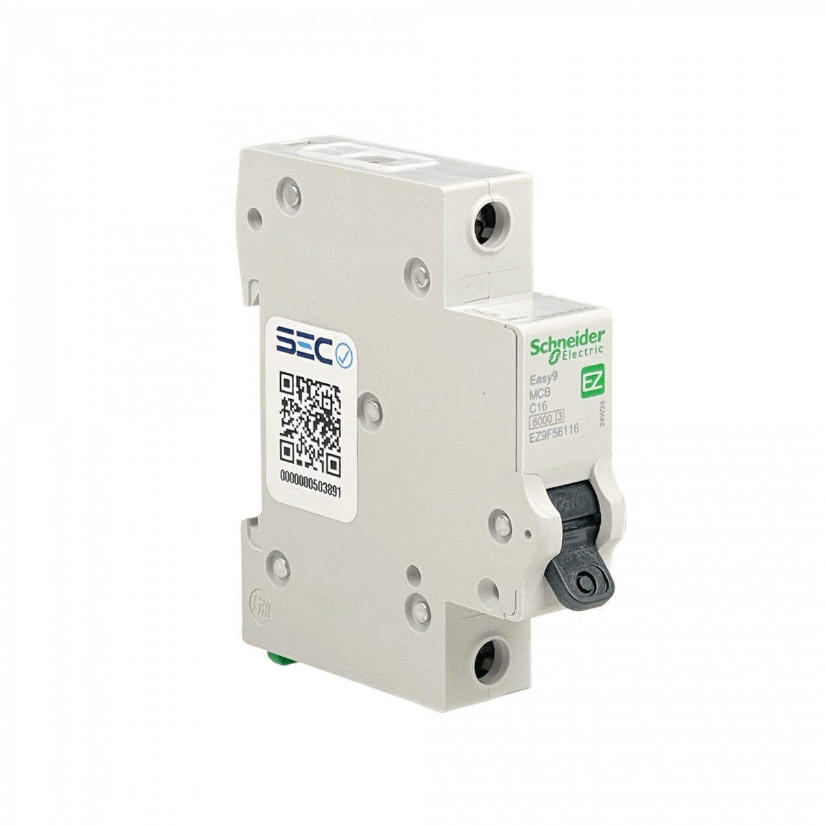AUTOMATICO-16A Interruptor Automático Magnetotérmico Unipolar de 16A, Poder de Corte 10kA, Tensión 230/400V, Curva C16