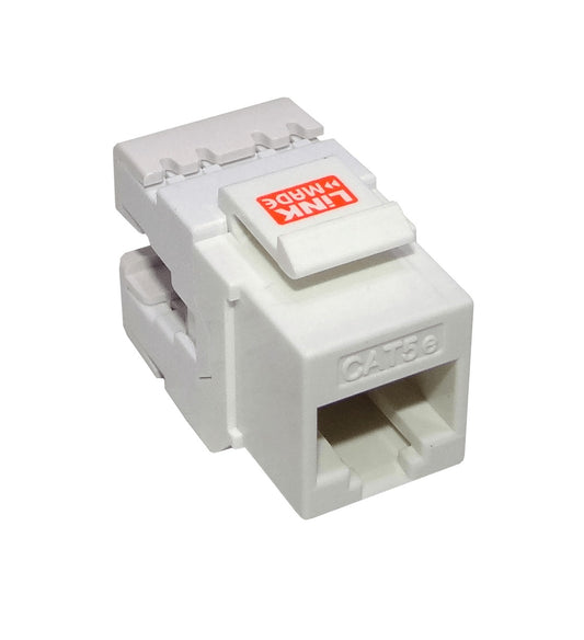 KP5WL-1 LINKMADE Conector Keystone Cat5E U/UTP Blanco 180º para Ponchar con Herramienta KPT