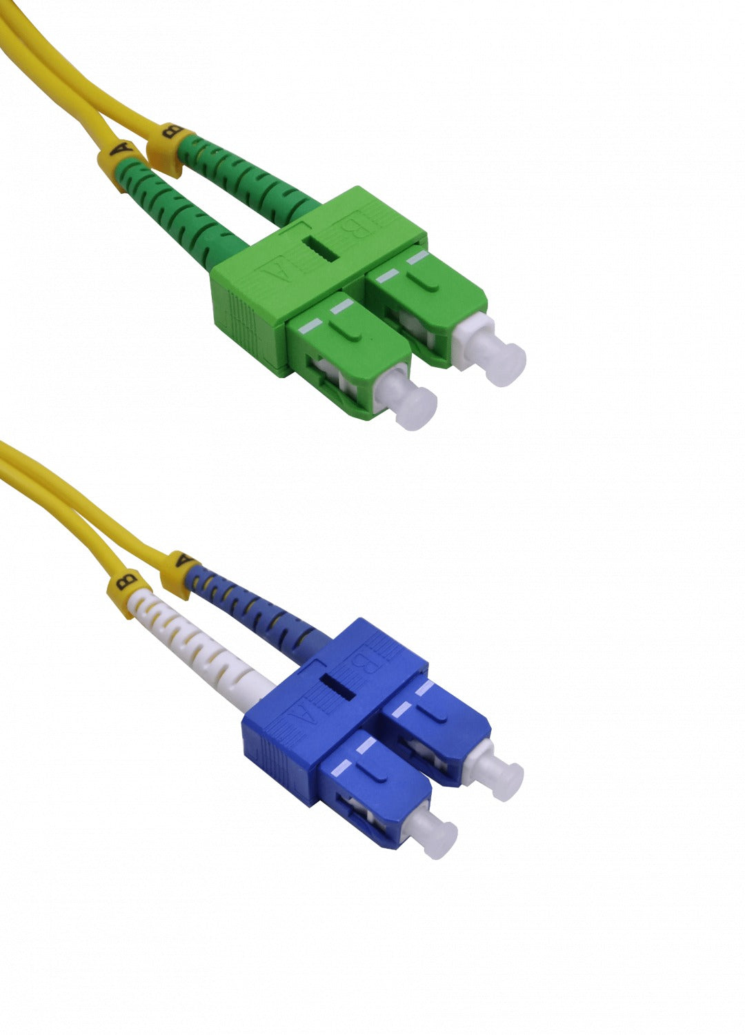 JFSAC2 2 metros SC/APC a SC/UPC Monomodo SM Dúplex Latiguillo de Fibra Óptica 3mm