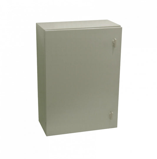 ST5-725 TIBOX 700x500x250mm 2-chapa-sin/Llave Caja Metalica IP66 Beige c/Placa