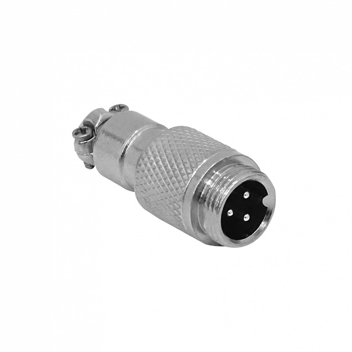 GX12MV-3 Conector Aéreo Macho 3 contactos GX12 Soldable Grado Aviación