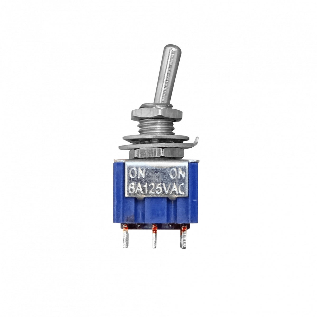 MTS-202 Conmutador 6-Pines 2-Posiciones Azul Claro ON-ON Palanca 250V 3AMP DPDT