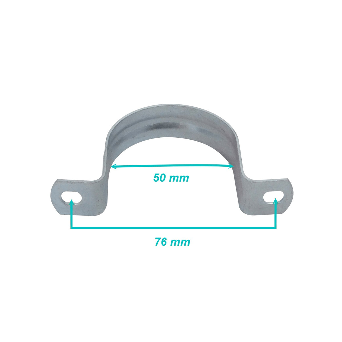 EMT50-A2 50mm unidad 2-T Sujeción 1,2x18mm Grapa para Tubo Conduit Metálico Rígido