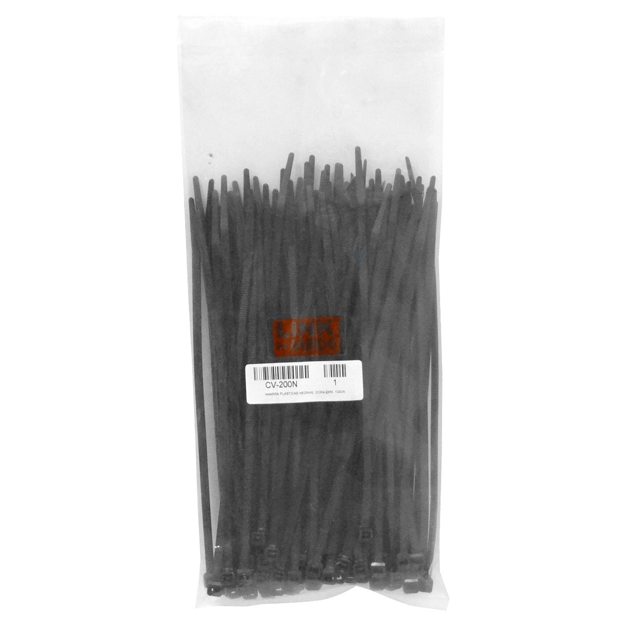 CV-200N LINKMADE Negra 203x4.6mm Amarras Plasticas 100-unidades