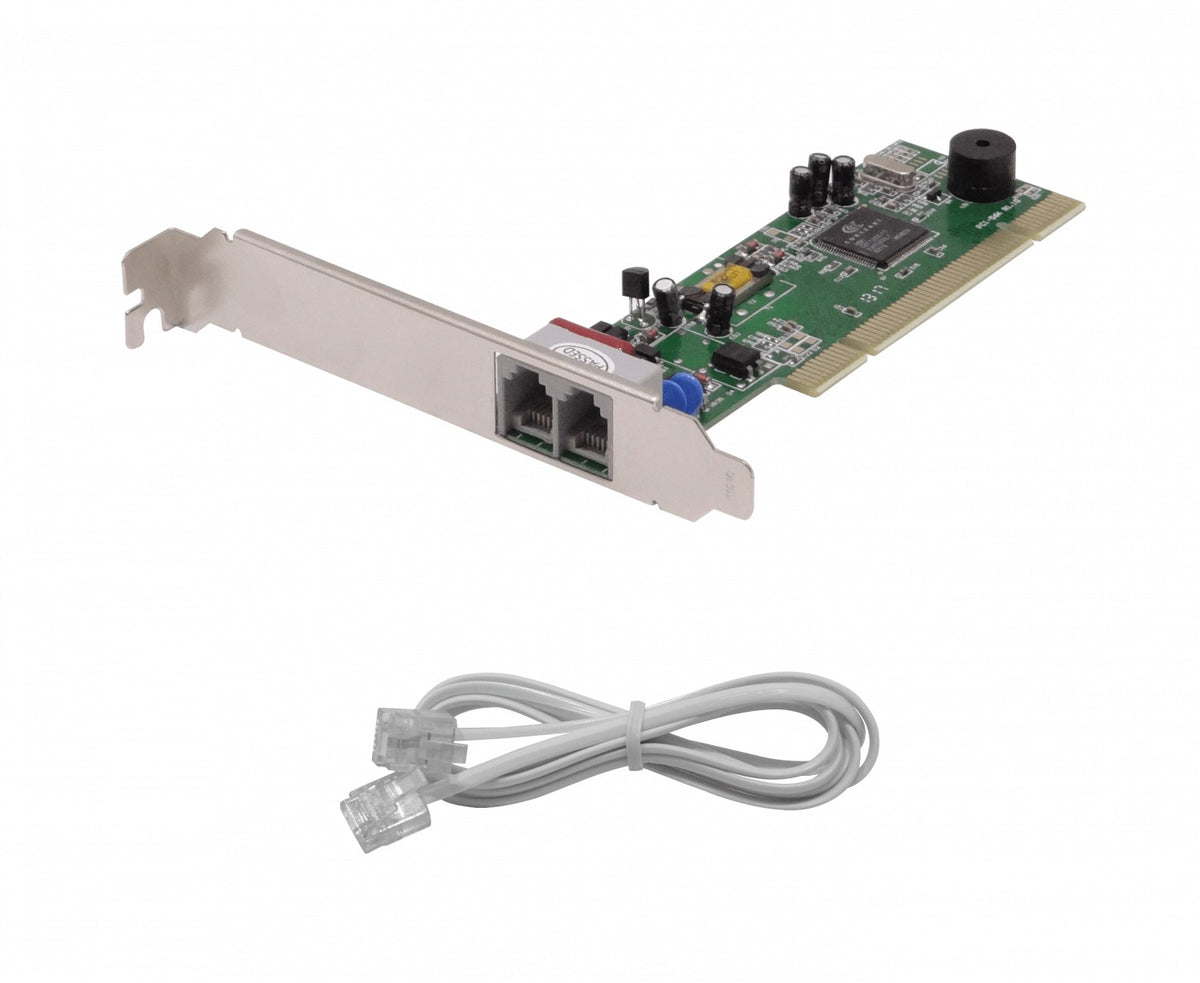 MODEM-PCI Tarjeta módem fax para ranura PCI heredada 56K v9.0 v9.2 V92 con chipset Conexant y 2 puertos RJ11 para Windows