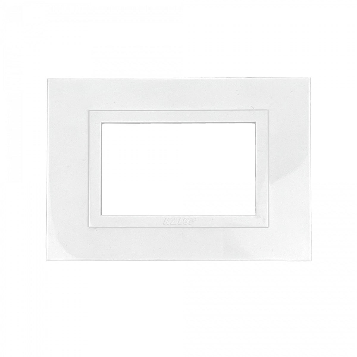 KEP-3 KALOP Placa Blanca Zen 3-Puestos Básica Cubierta 3-Módulo 128x89mm KS41510