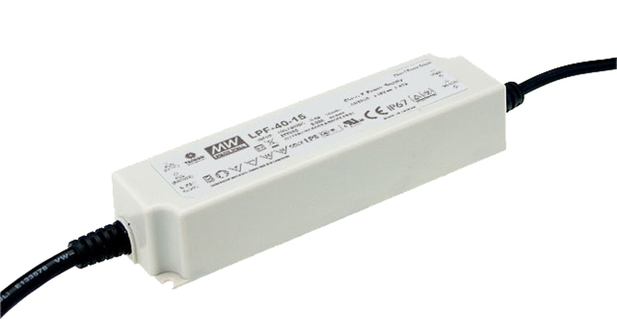 Driver LED plástico voltaje PFC IP67 40W LPF-40 - 20V