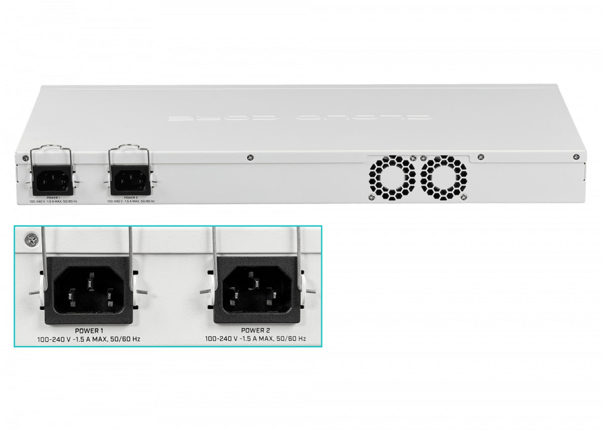 CCR1016-12S-1S+ MIKROTIK requiere-Cables-C13 12-Puertos SFP 1-Puerto SFP+10G 2-Fuentes 220VAC mSD USB RS232-DB9 L6