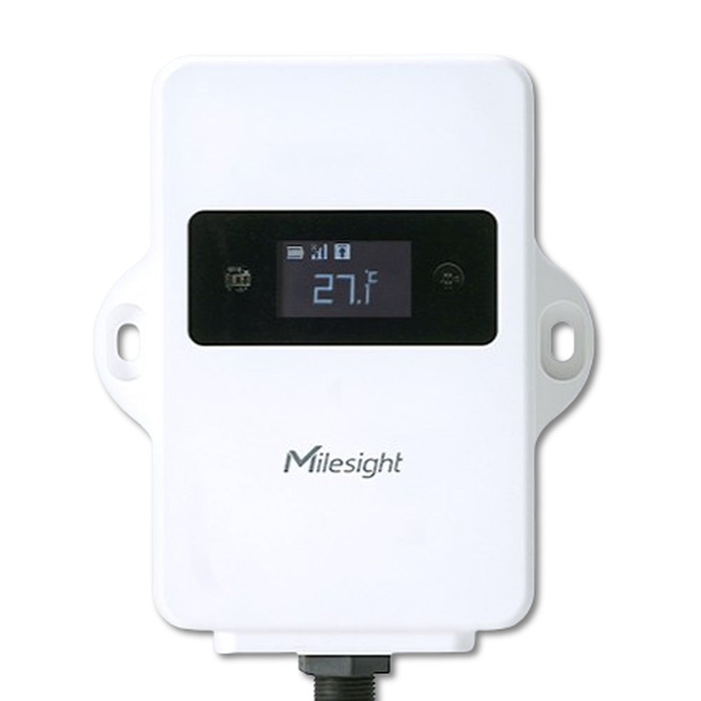 Sensor de Temperatura y Humedad LTE Milesight TS602 con pantalla OLED y sondas externas